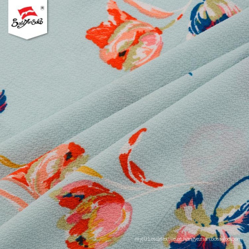 Tela de impressão de chiffon floral de poliéster confortável Desgin